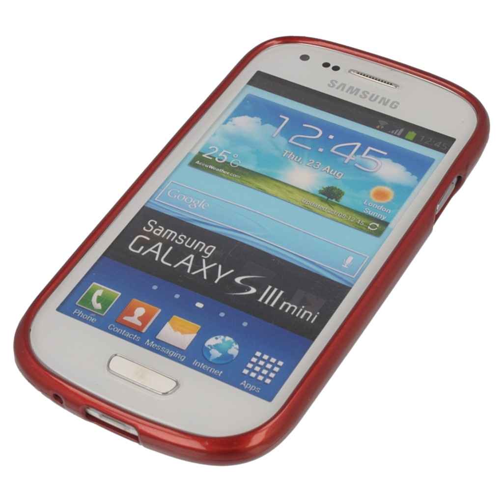 Pokrowiec etui silikonowe Mercury JELLY CASE czerwone SAMSUNG Galaxy S III mini VE / 3