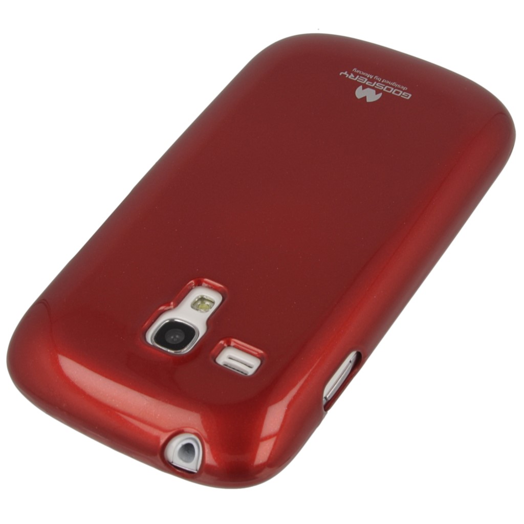 Pokrowiec etui silikonowe Mercury JELLY CASE czerwone SAMSUNG Galaxy S III mini VE / 2