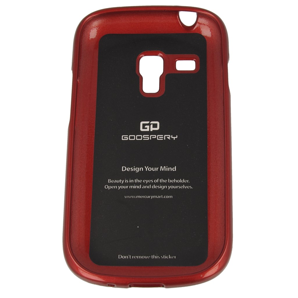 Pokrowiec etui silikonowe Mercury JELLY CASE czerwone SAMSUNG Galaxy S III mini VE / 8