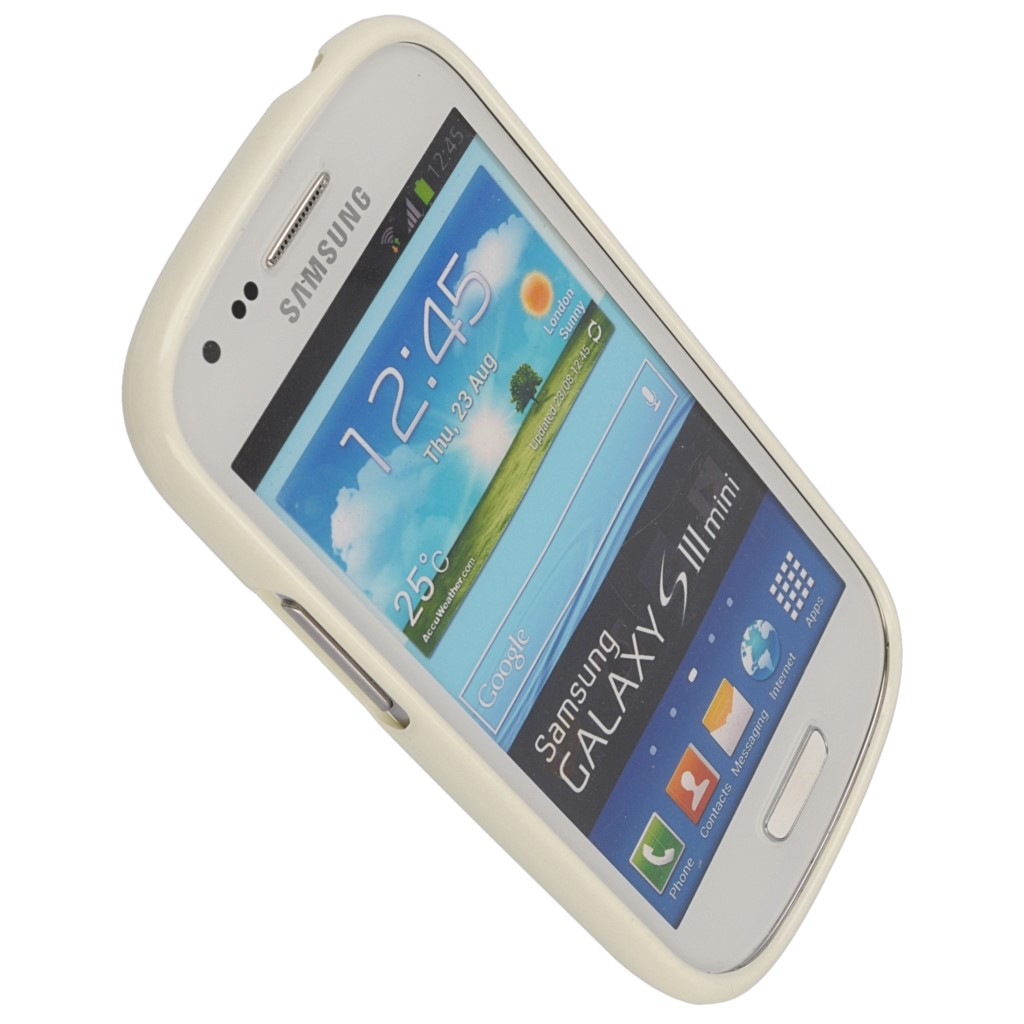Pokrowiec etui silikonowe Mercury JELLY CASE biae SAMSUNG Galaxy S III mini VE / 7