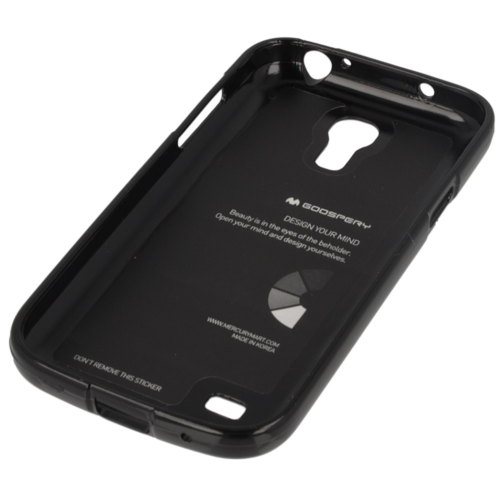 Pokrowiec etui silikonowe Mercury JELLY CASE czarne SAMSUNG Galaxy S4 mini plus / 3