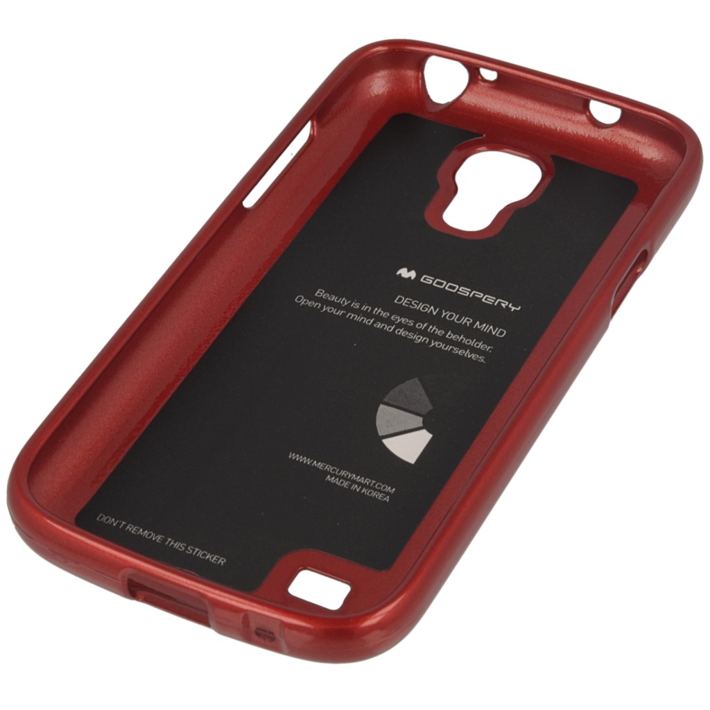 Pokrowiec etui silikonowe Mercury JELLY CASE czerwone SAMSUNG Galaxy S4 mini plus / 3