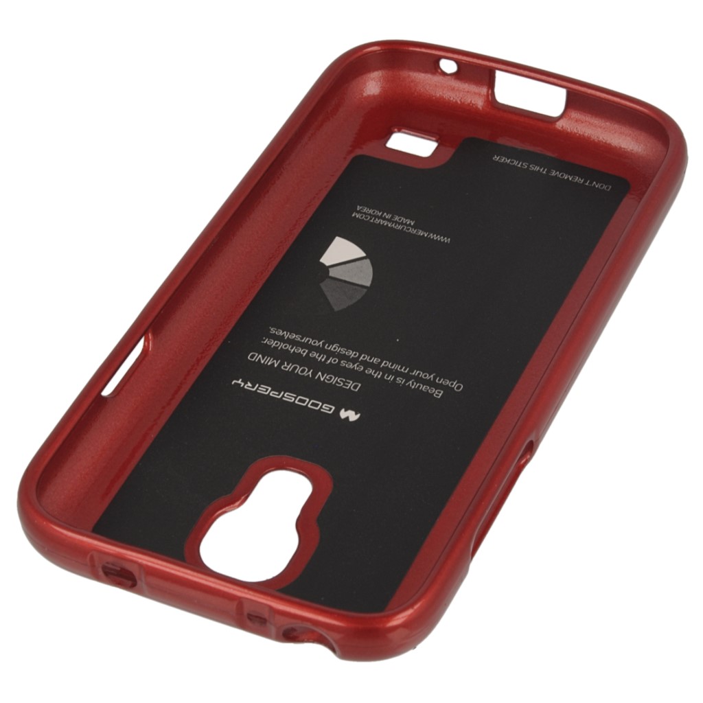 Pokrowiec etui silikonowe Mercury JELLY CASE czerwone SAMSUNG Galaxy S4 mini plus / 4