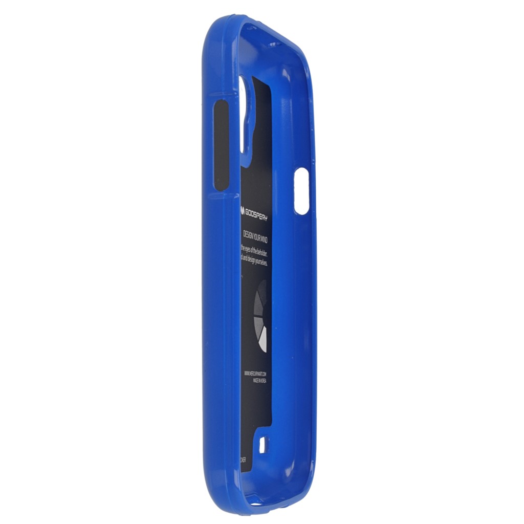 Pokrowiec etui silikonowe Mercury JELLY CASE niebieskie SAMSUNG Galaxy S4 mini plus / 6