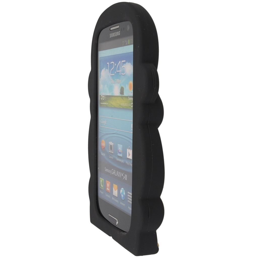 Pokrowiec etui silikonowe 3D Mapka czarne SAMSUNG GT-i9505 Galaxy S IV / 6