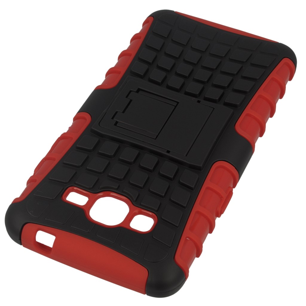 Pokrowiec etui pancerne Hybrid Case czerwony Microsoft Lumia 430 Dual SIM / 2