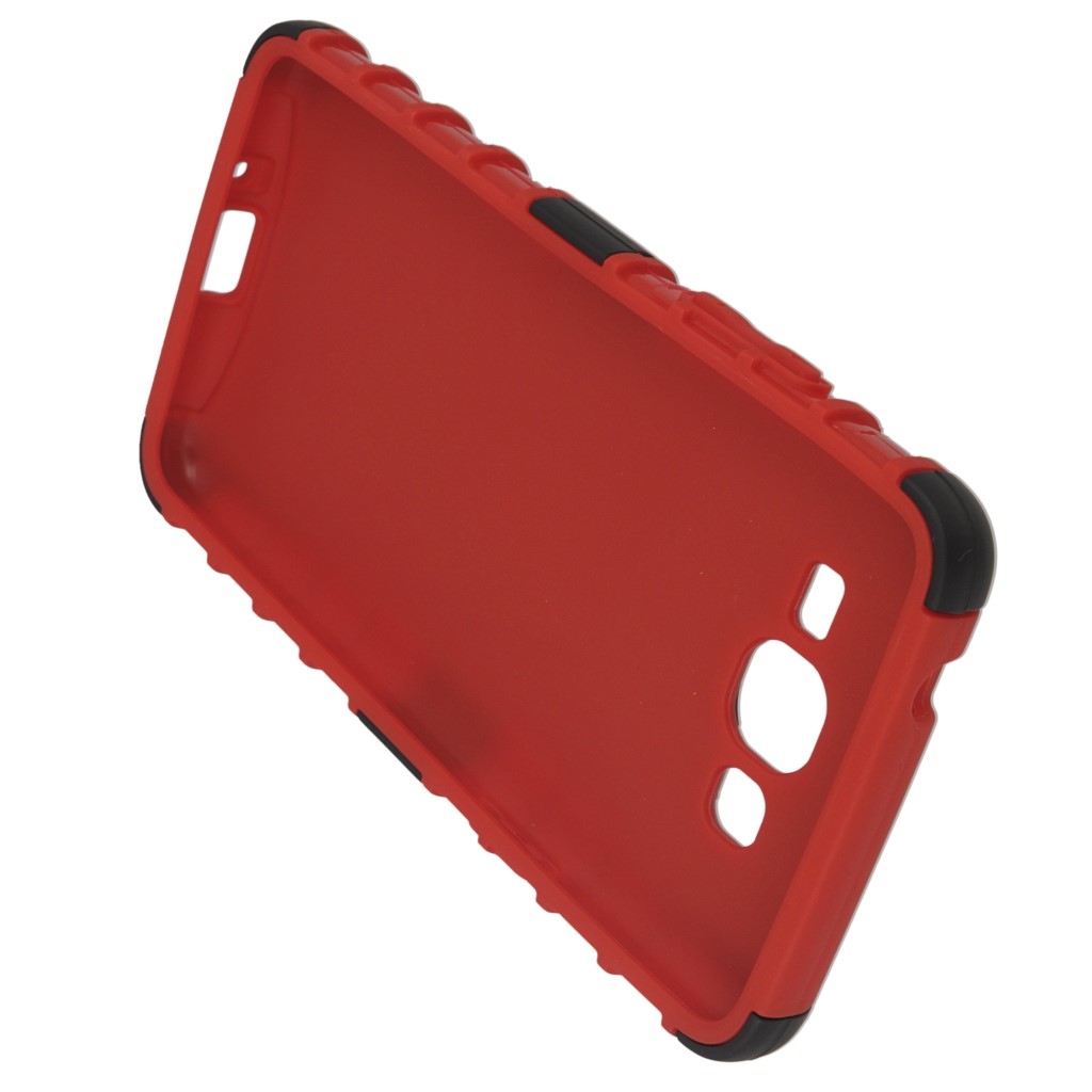 Pokrowiec etui pancerne Hybrid Case czerwony Microsoft Lumia 430 Dual SIM / 5