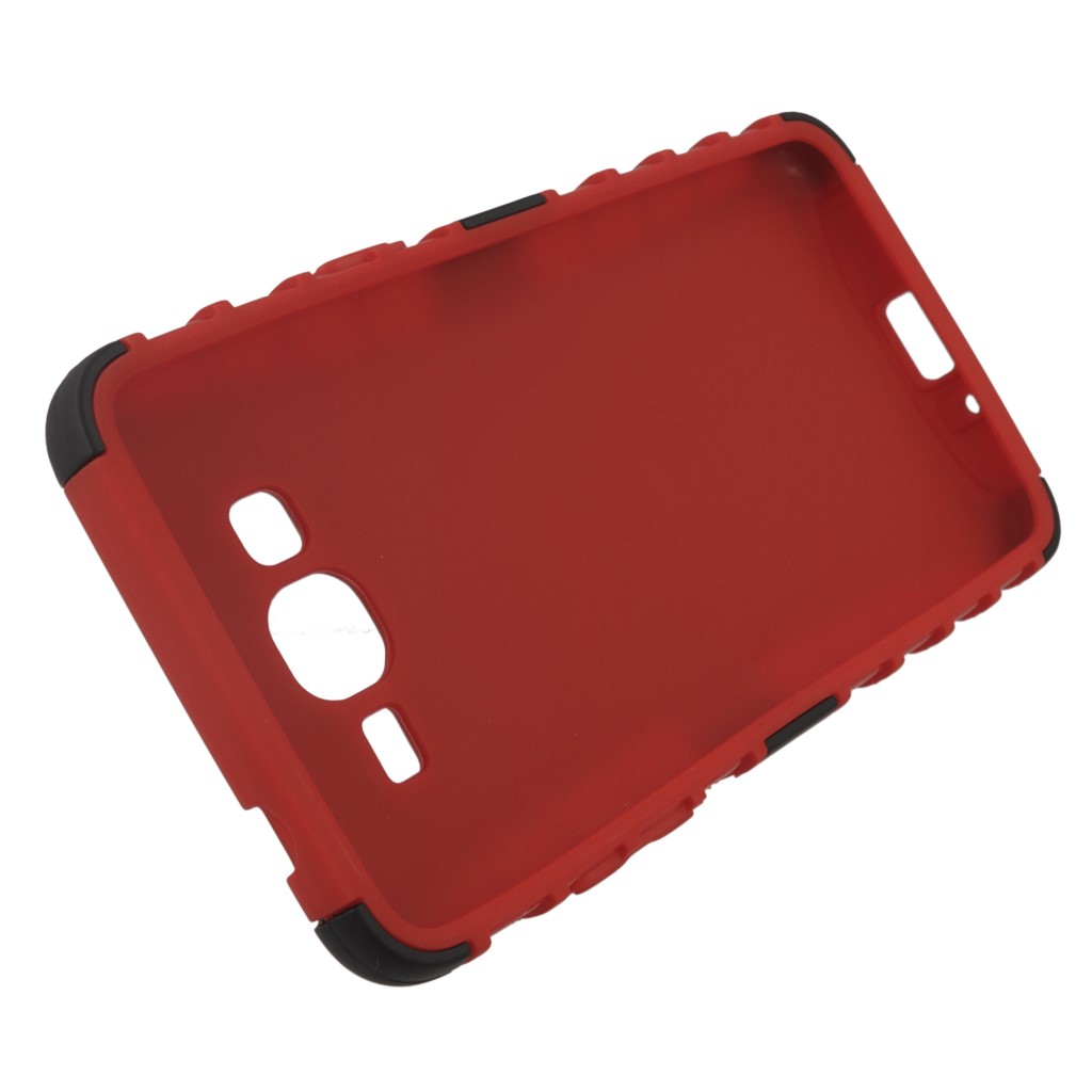 Pokrowiec etui pancerne Hybrid Case czerwony Microsoft Lumia 430 Dual SIM / 10