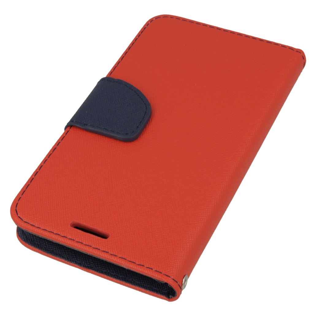 Pokrowiec etui z klapk na magnes Fancy Case czerwono-granatowe SAMSUNG Galaxy J2 / 3