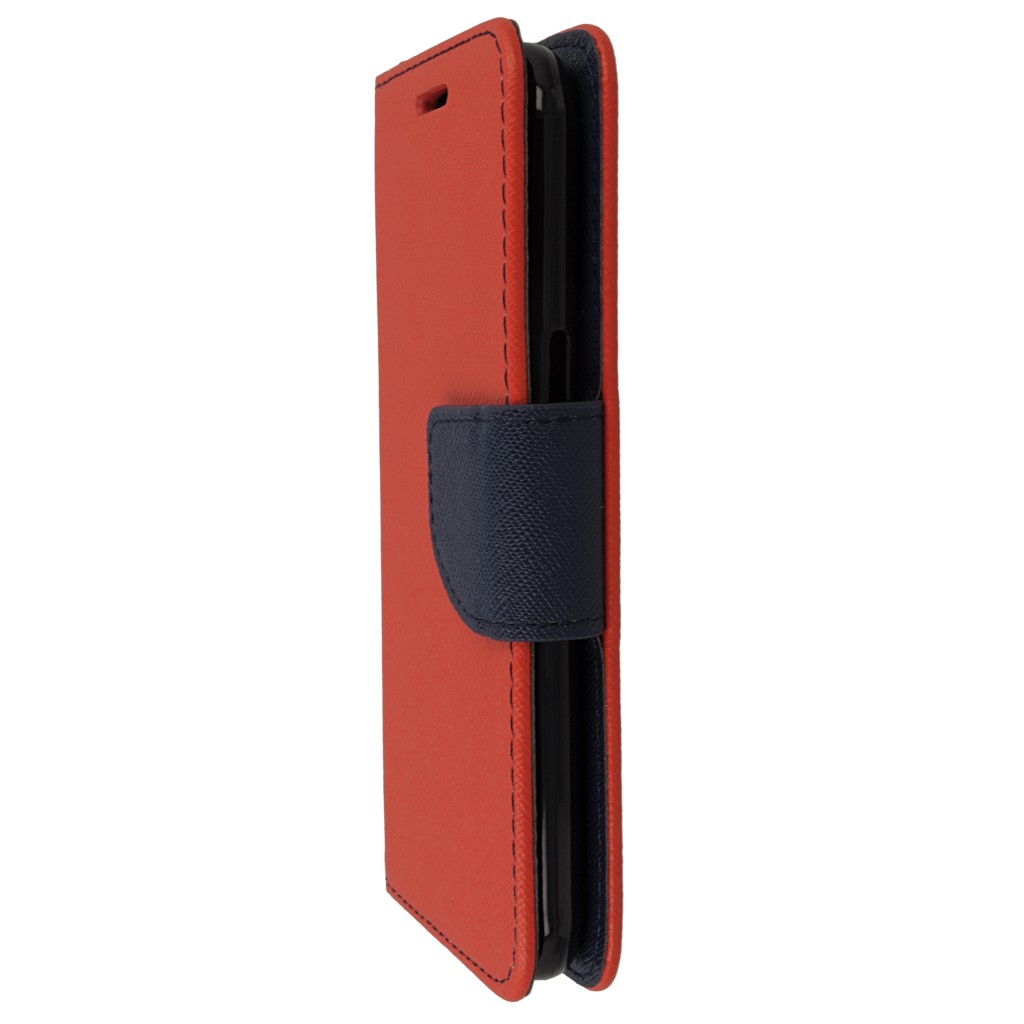 Pokrowiec etui z klapk na magnes Fancy Case czerwono-granatowe SAMSUNG Galaxy J2 / 6
