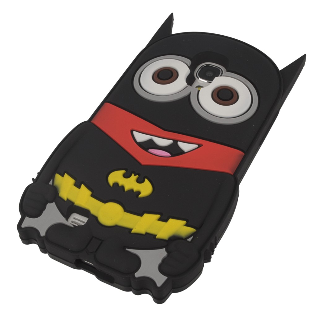 Pokrowiec etui silikonowe 3D Batman czarny SAMSUNG GT-i9500 Galaxy S IV