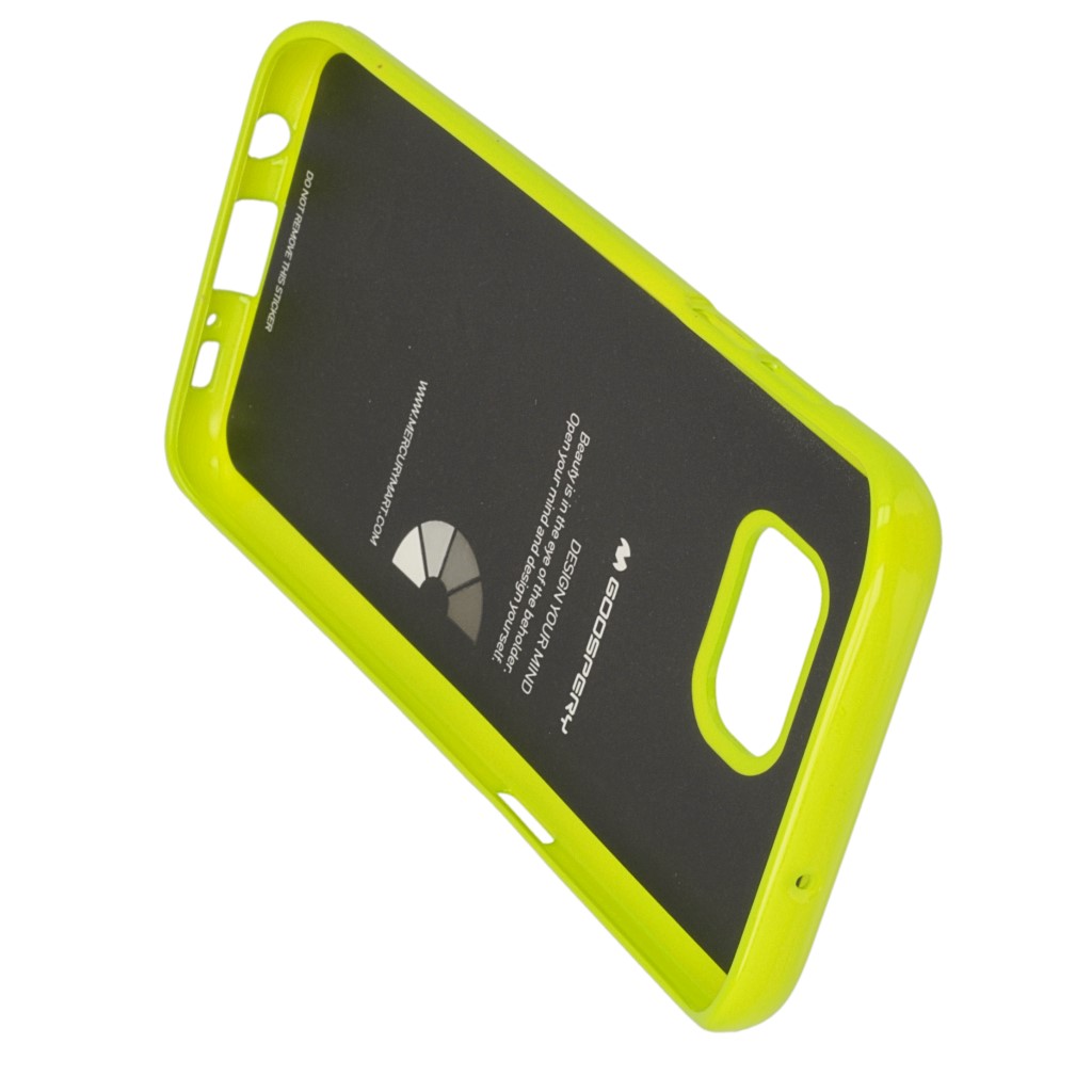 Pokrowiec etui silikonowe Mercury JELLY CASE limonkowy SAMSUNG Galaxy S7 Edge / 4