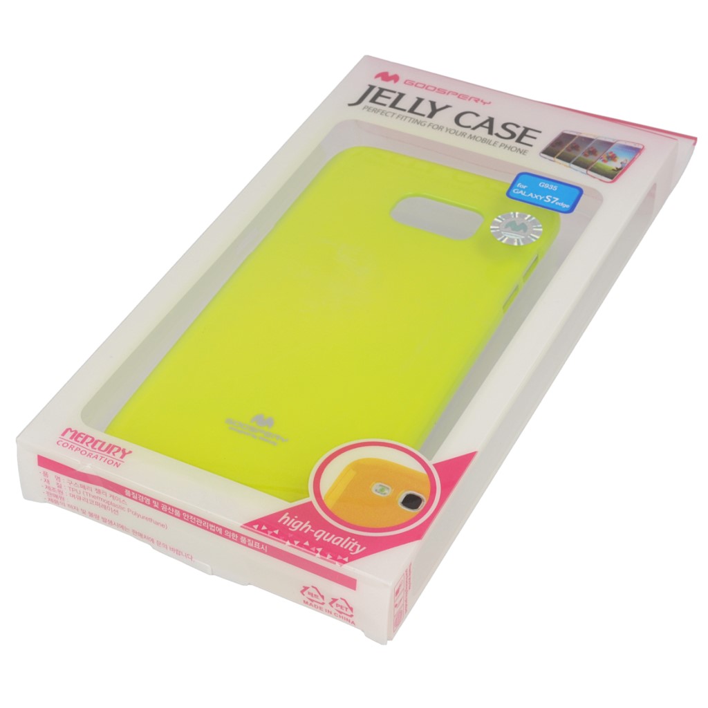 Pokrowiec etui silikonowe Mercury JELLY CASE limonkowy SAMSUNG Galaxy S7 Edge / 7