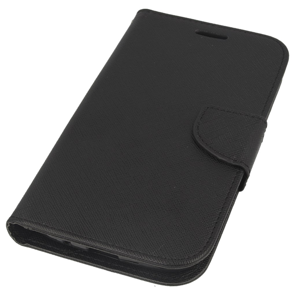 Pokrowiec etui z klapk na magnes Fancy Case czarne SAMSUNG GT-i9060 Galaxy Grand Neo / 2