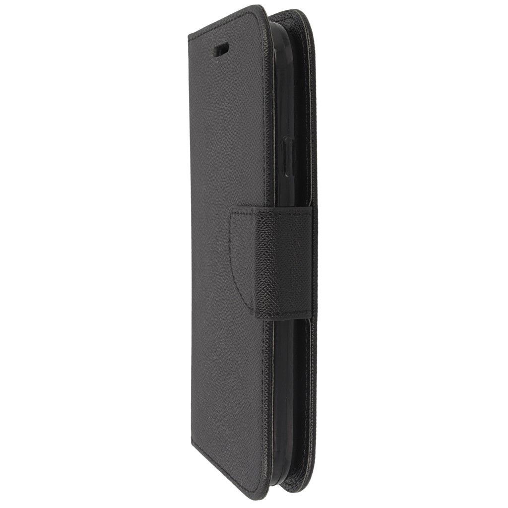 Pokrowiec etui z klapk na magnes Fancy Case czarne SAMSUNG GT-i9060 Galaxy Grand Neo / 6