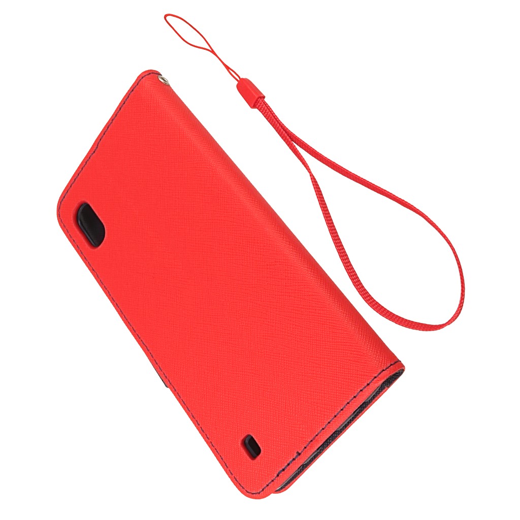 Pokrowiec etui z klapk na magnes Fancy Case czerwono-granatowe SAMSUNG Galaxy A10 / 5