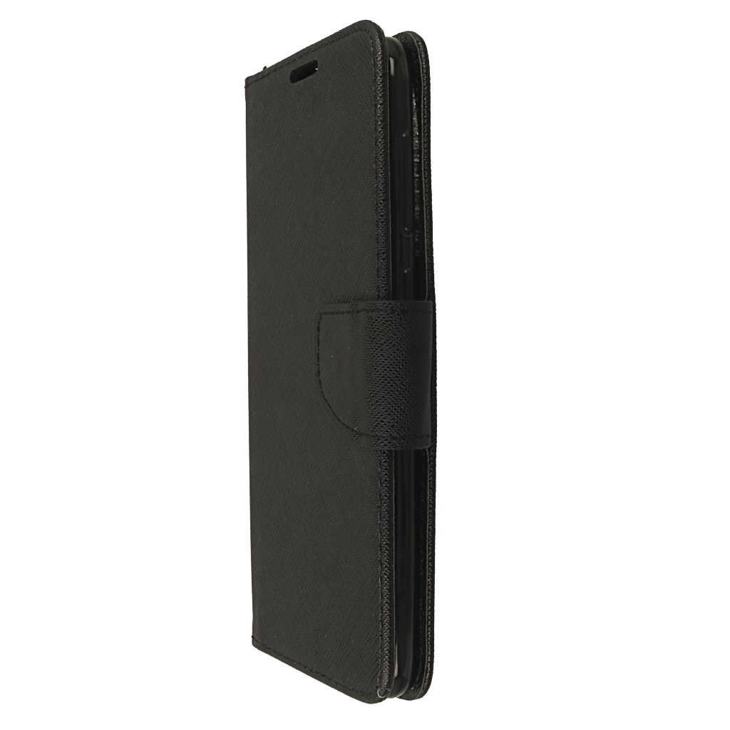 Pokrowiec etui z klapk na magnes Fancy Case czarne SAMSUNG Galaxy A30 / 6