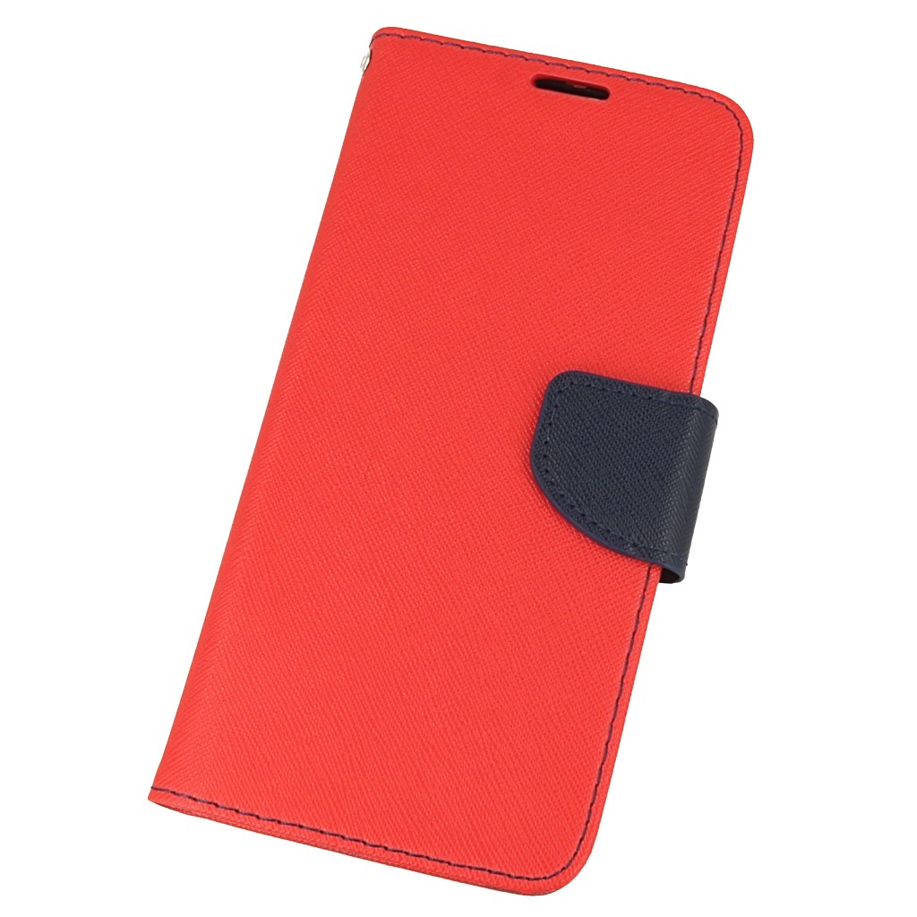 Pokrowiec etui z klapk na magnes Fancy Case czerwono-granatowe SAMSUNG Galaxy A30 / 2