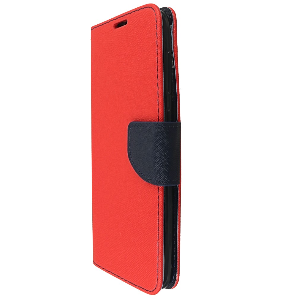 Pokrowiec etui z klapk na magnes Fancy Case czerwono-granatowe SAMSUNG Galaxy A30 / 6