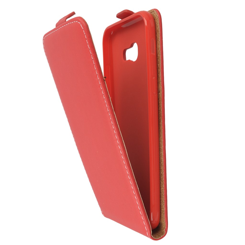 Pokrowiec z klapk na magnes Prestige Slim Flexi czerwony SAMSUNG Galaxy A3 (2017) / 8