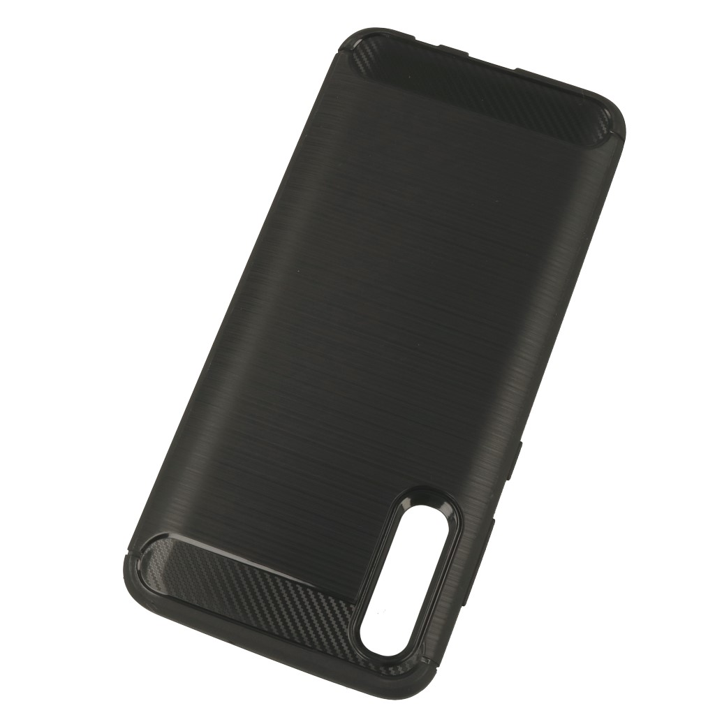 Pokrowiec etui pancerne Karbon Case czarne SAMSUNG Galaxy A50 / 8