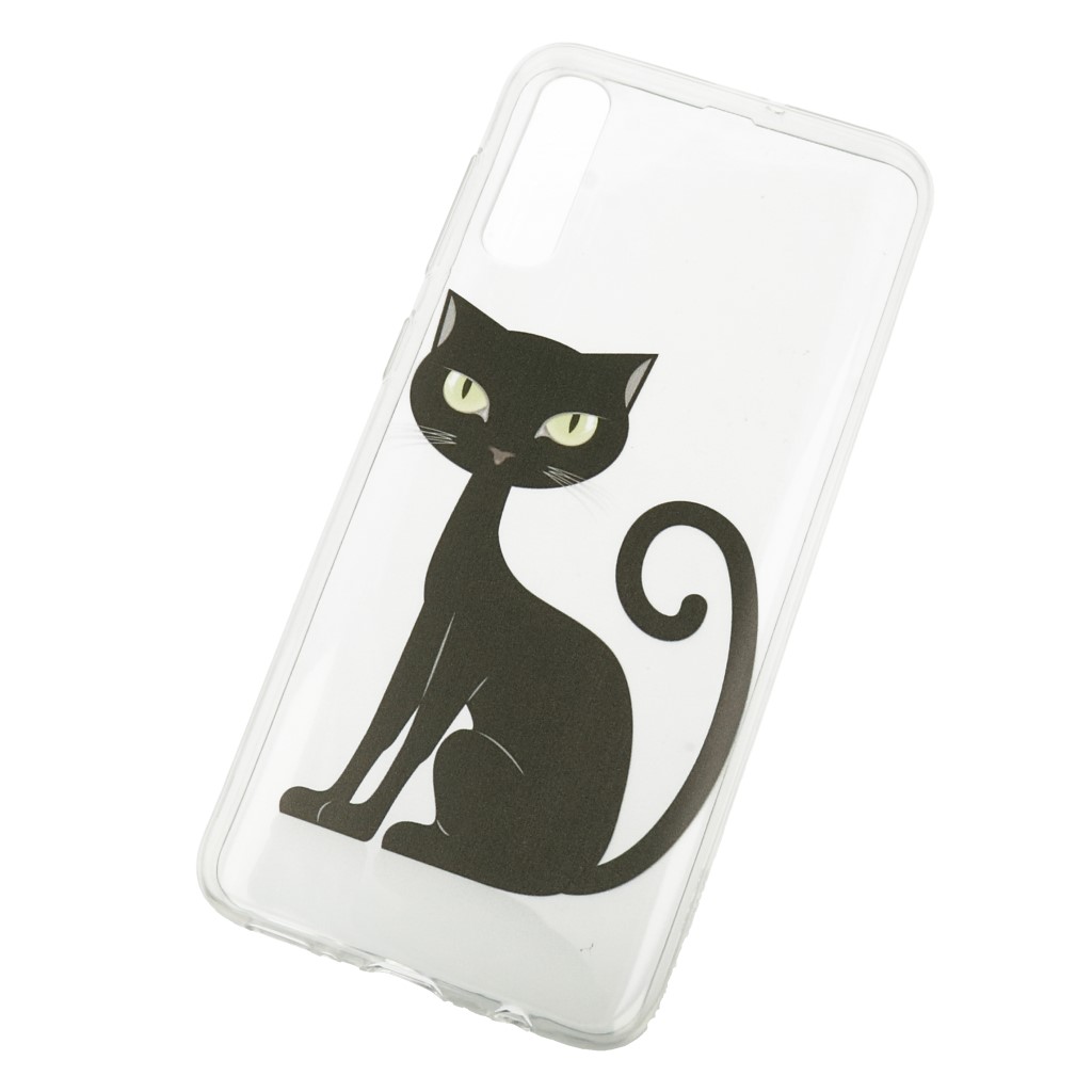 Pokrowiec etui silikonowe wzr Czarny Kot SAMSUNG Galaxy A50