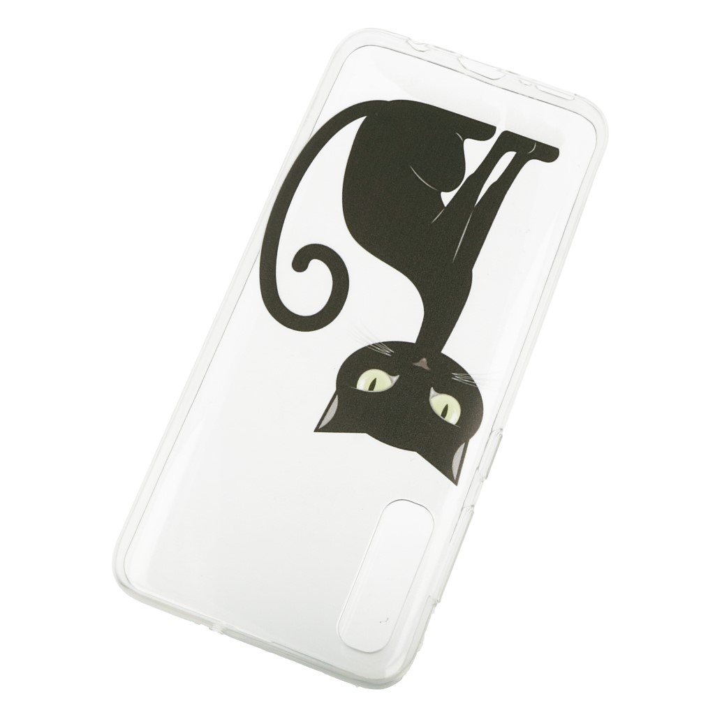 Pokrowiec etui silikonowe wzr Czarny Kot SAMSUNG Galaxy A50 / 2