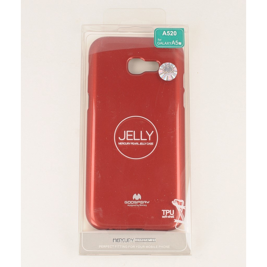 Pokrowiec etui silikonowe Mercury JELLY CASE czerwone SAMSUNG Galaxy A5 (2017) / 8