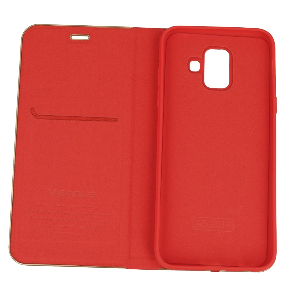Pokrowiec etui Portfelowe z ramk Vennus Book czerwone SAMSUNG Galaxy A6 / 7
