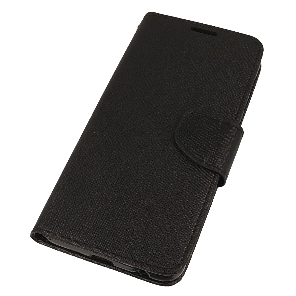 Pokrowiec etui z klapk� na magnes Fancy Case czarne SAMSUNG Galaxy A6+ 2018 / 3