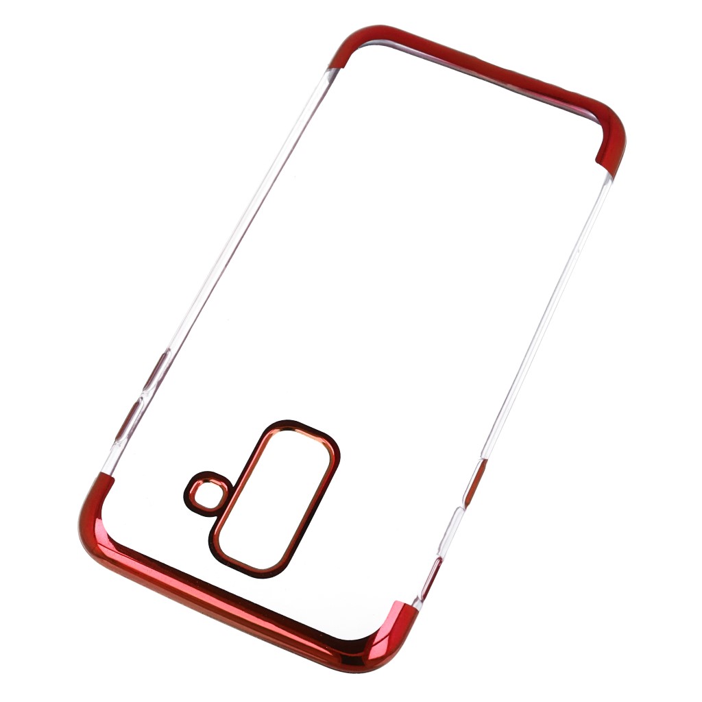 Pokrowiec etui silikonowe z ramk Elegance czerwony SAMSUNG Galaxy A6+ 2018 / 2