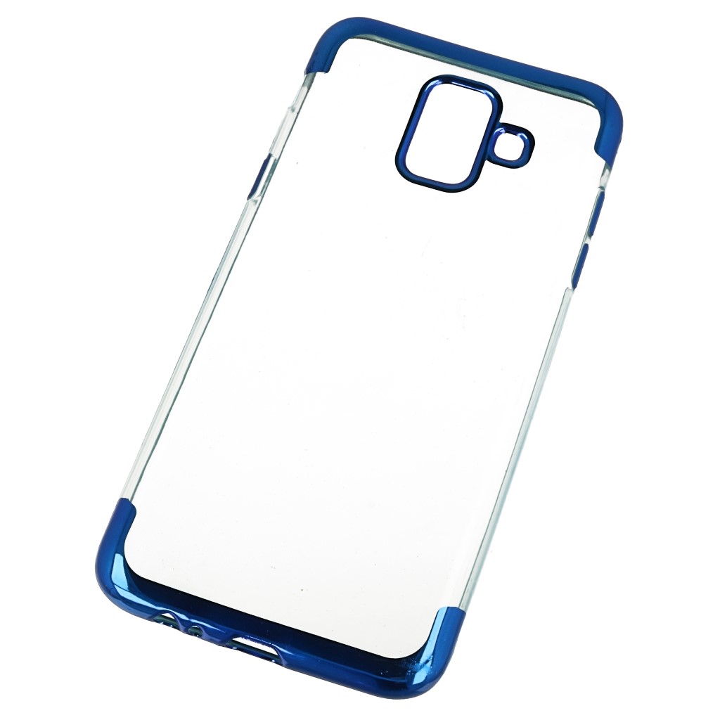 Pokrowiec etui silikonowe z ramk Elegance niebieskie SAMSUNG Galaxy A6 2018
