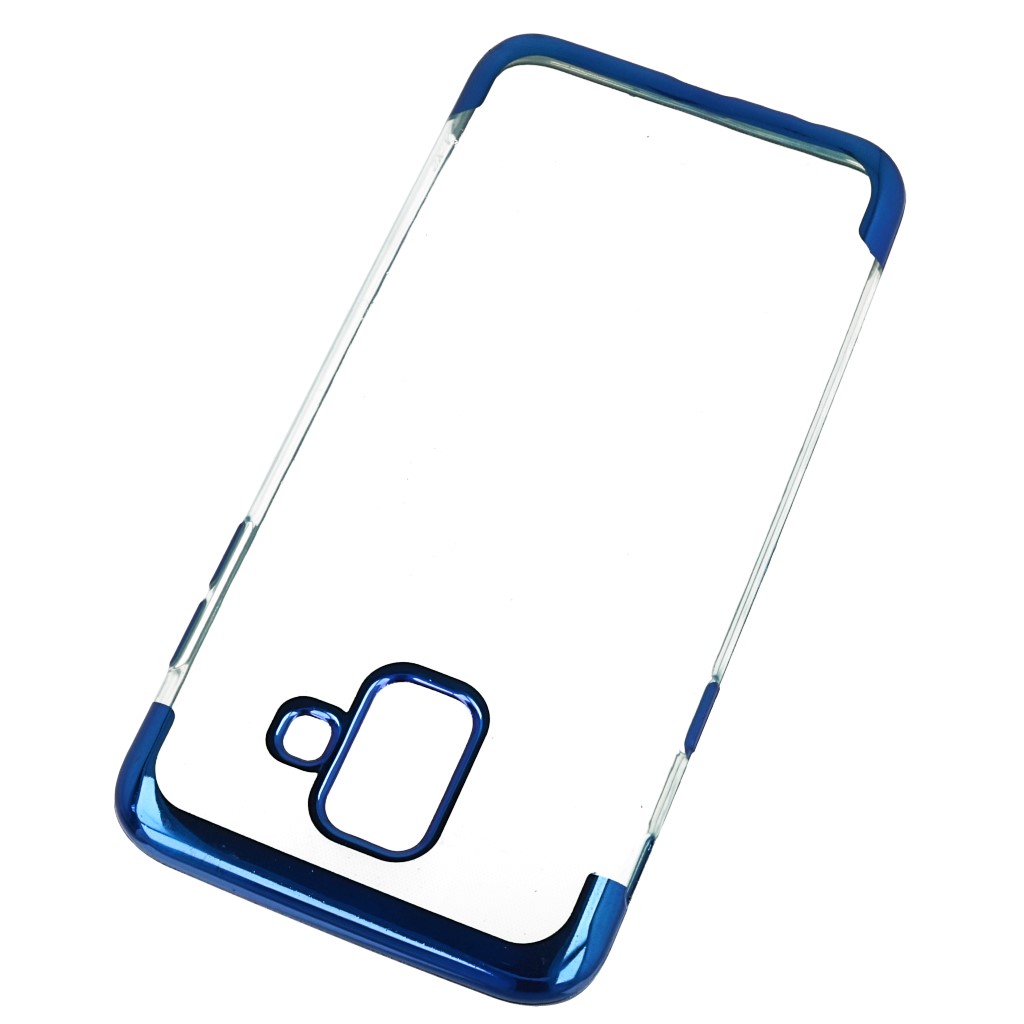 Pokrowiec etui silikonowe z ramk Elegance niebieskie SAMSUNG Galaxy A6 2018 / 2