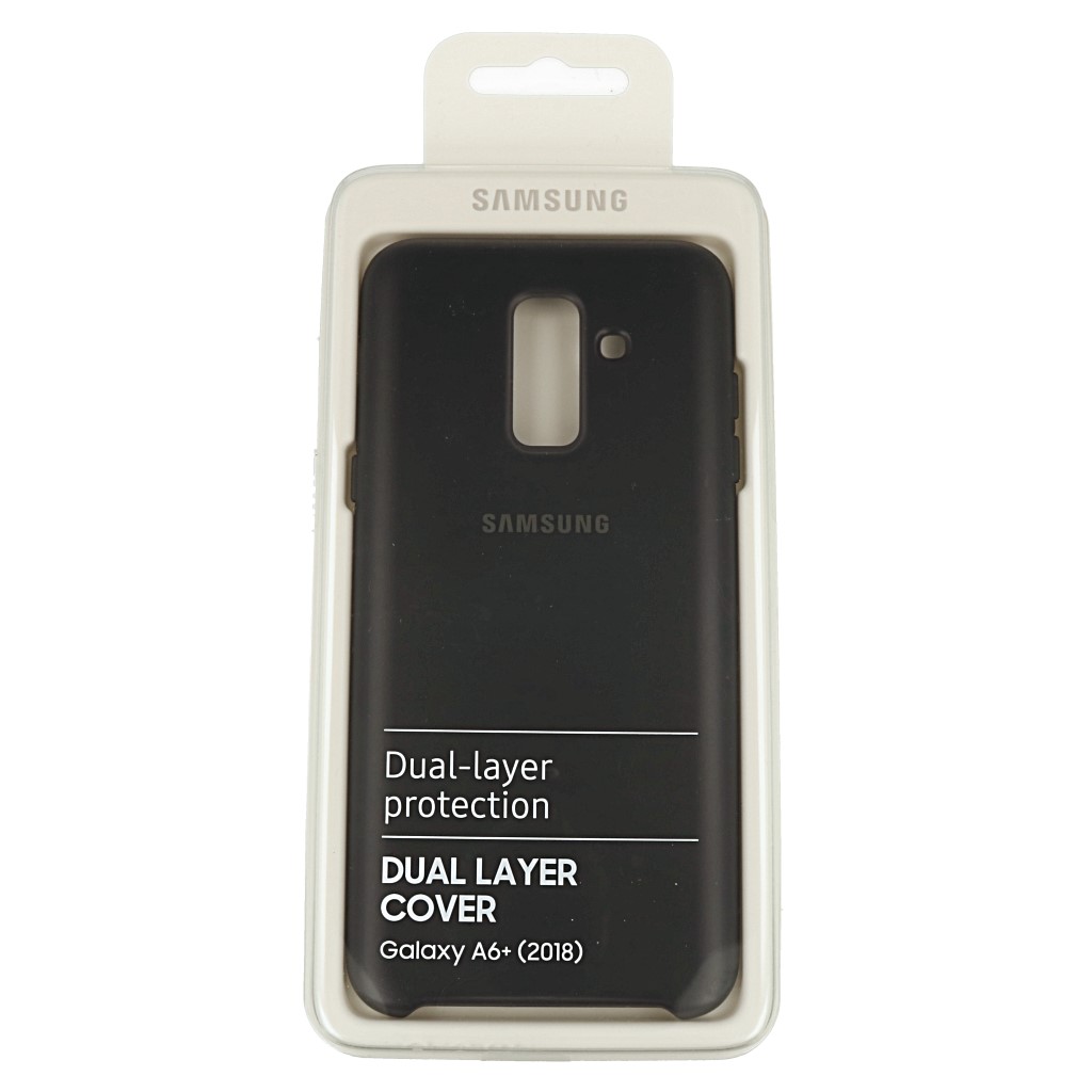 Pokrowiec etui Dual Layer EF-PA605CBEGWW czarne SAMSUNG Galaxy A6+ / 2
