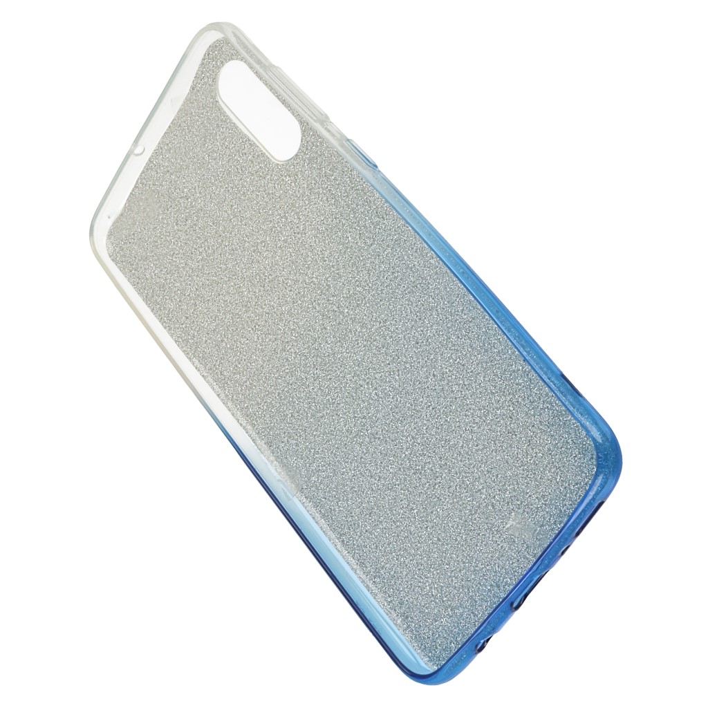 Pokrowiec etui z brokatem Bling Ombre niebieskie SAMSUNG Galaxy A70 / 4
