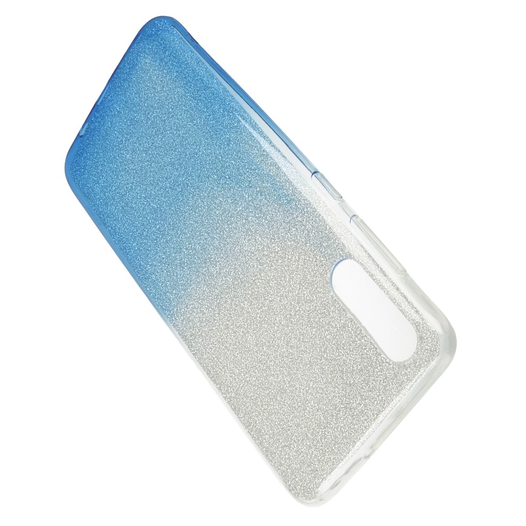 Pokrowiec etui z brokatem Bling Ombre niebieskie SAMSUNG Galaxy A70 / 5
