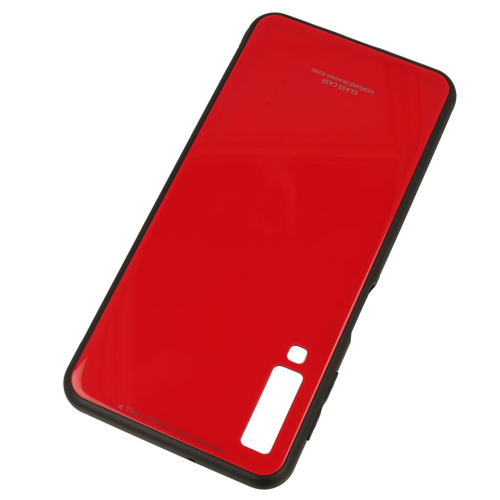 Pokrowiec back case Glass Case czerwone SAMSUNG Galaxy A7 2018 / 2