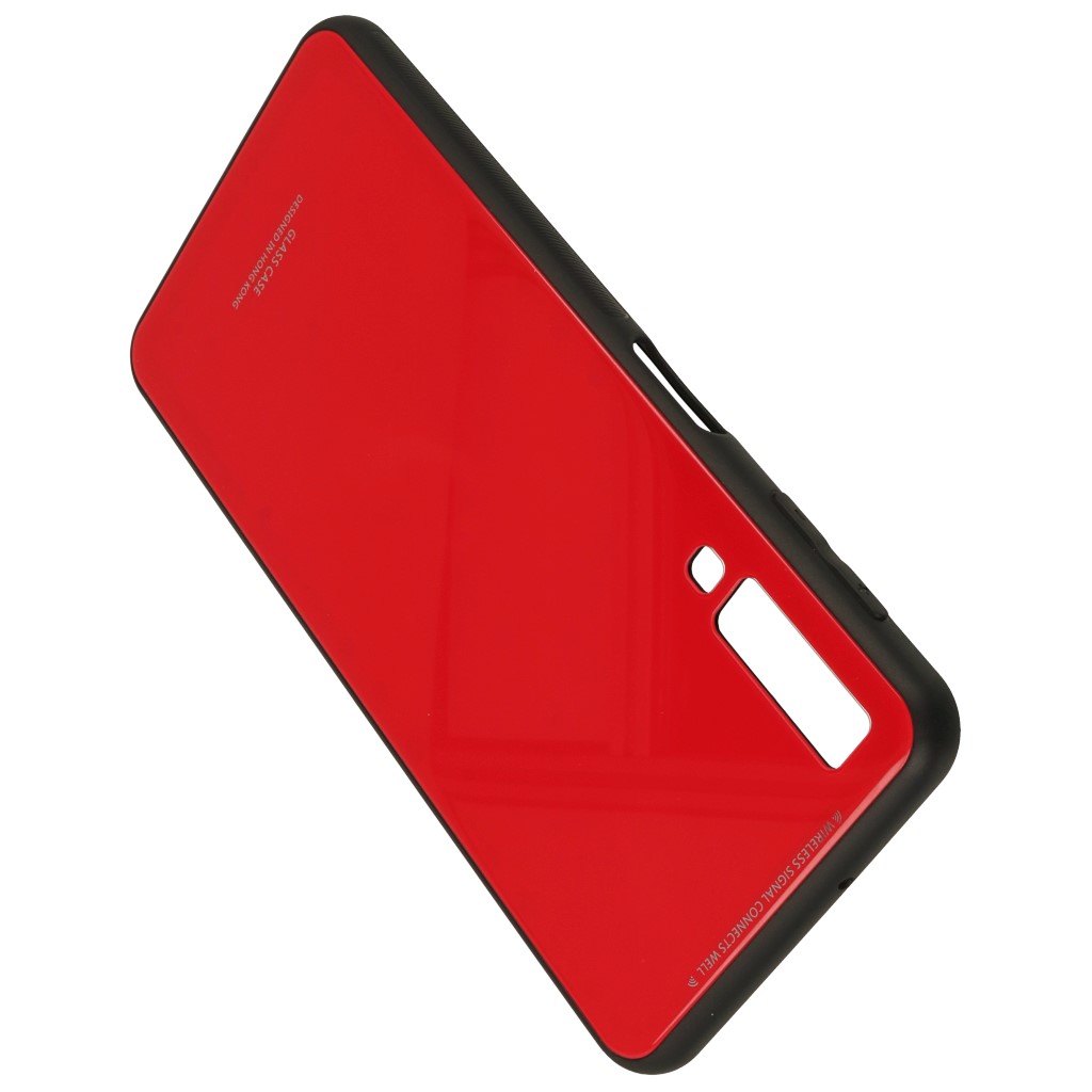 Pokrowiec back case Glass Case czerwone SAMSUNG Galaxy A7 2018 / 4