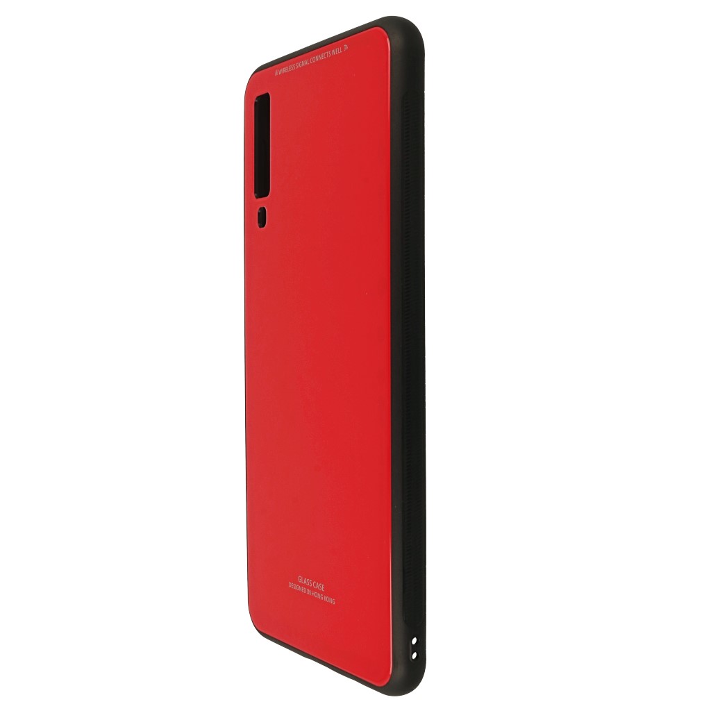 Pokrowiec back case Glass Case czerwone SAMSUNG Galaxy A7 2018 / 5