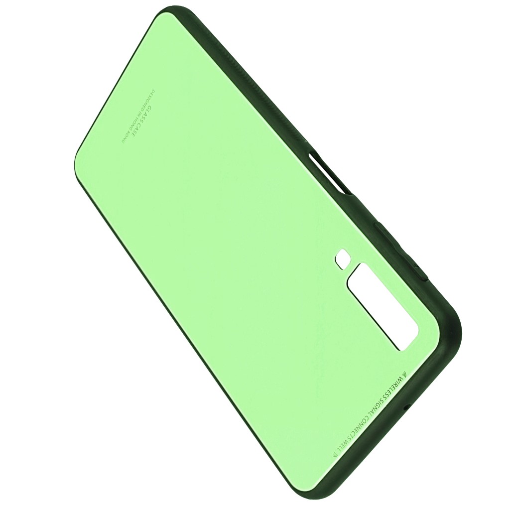 Pokrowiec back case Glass Case limonkowe SAMSUNG Galaxy A7 2018 / 4