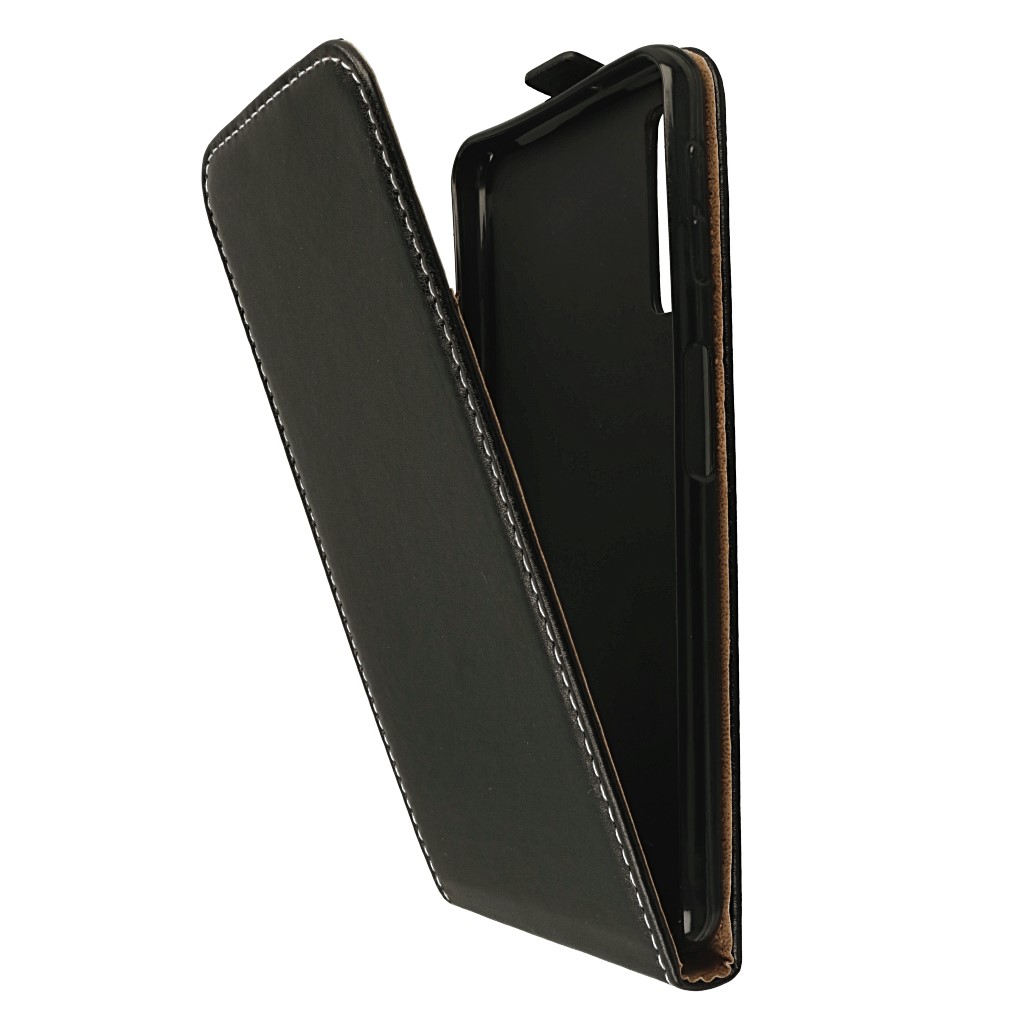 Pokrowiec z klapk na magnes Prestige Slim Flexi czarne SAMSUNG Galaxy A7 2018 / 6