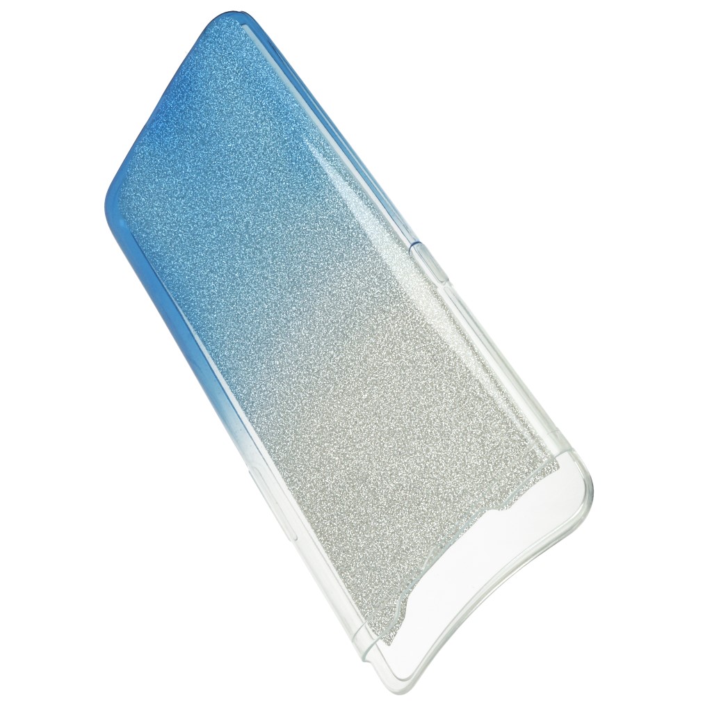 Pokrowiec etui z brokatem Bling Ombre niebieskie SAMSUNG Galaxy A80 / 4