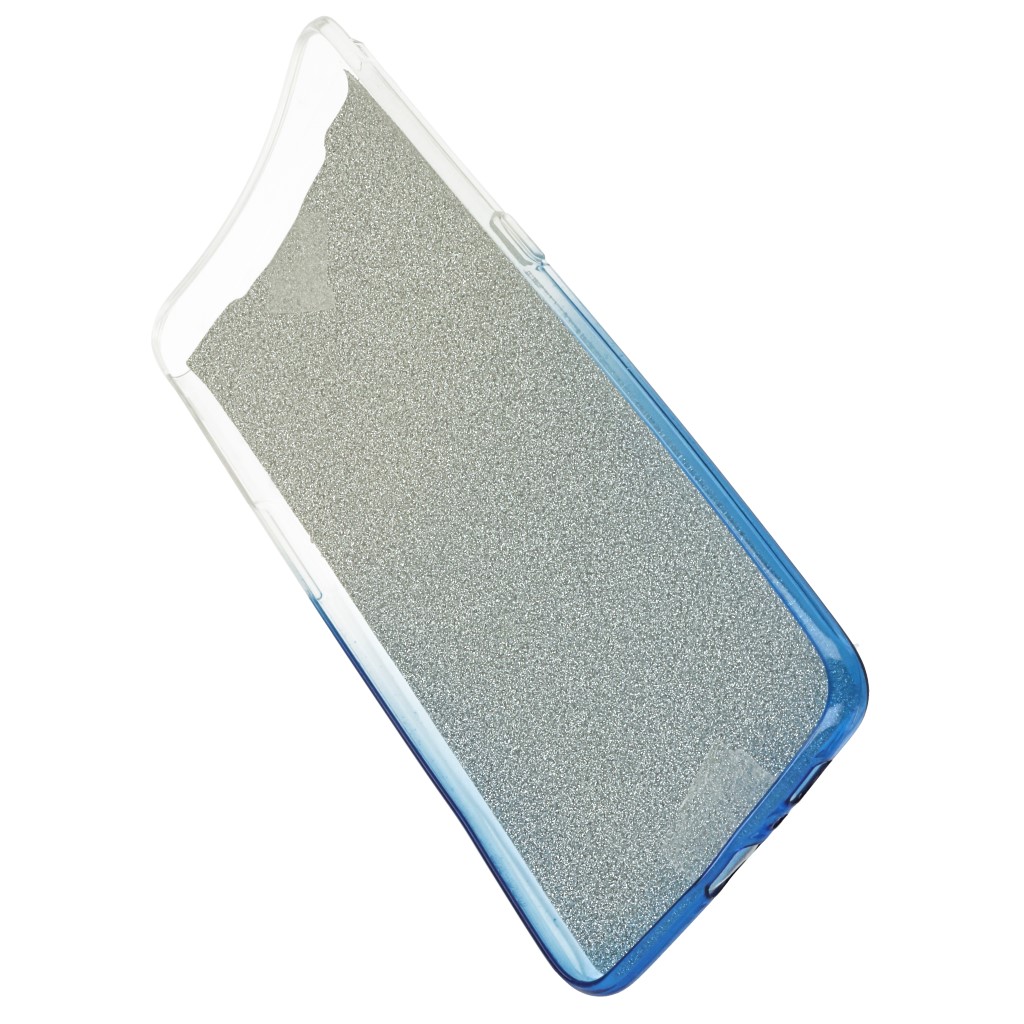 Pokrowiec etui z brokatem Bling Ombre niebieskie SAMSUNG Galaxy A80 / 5