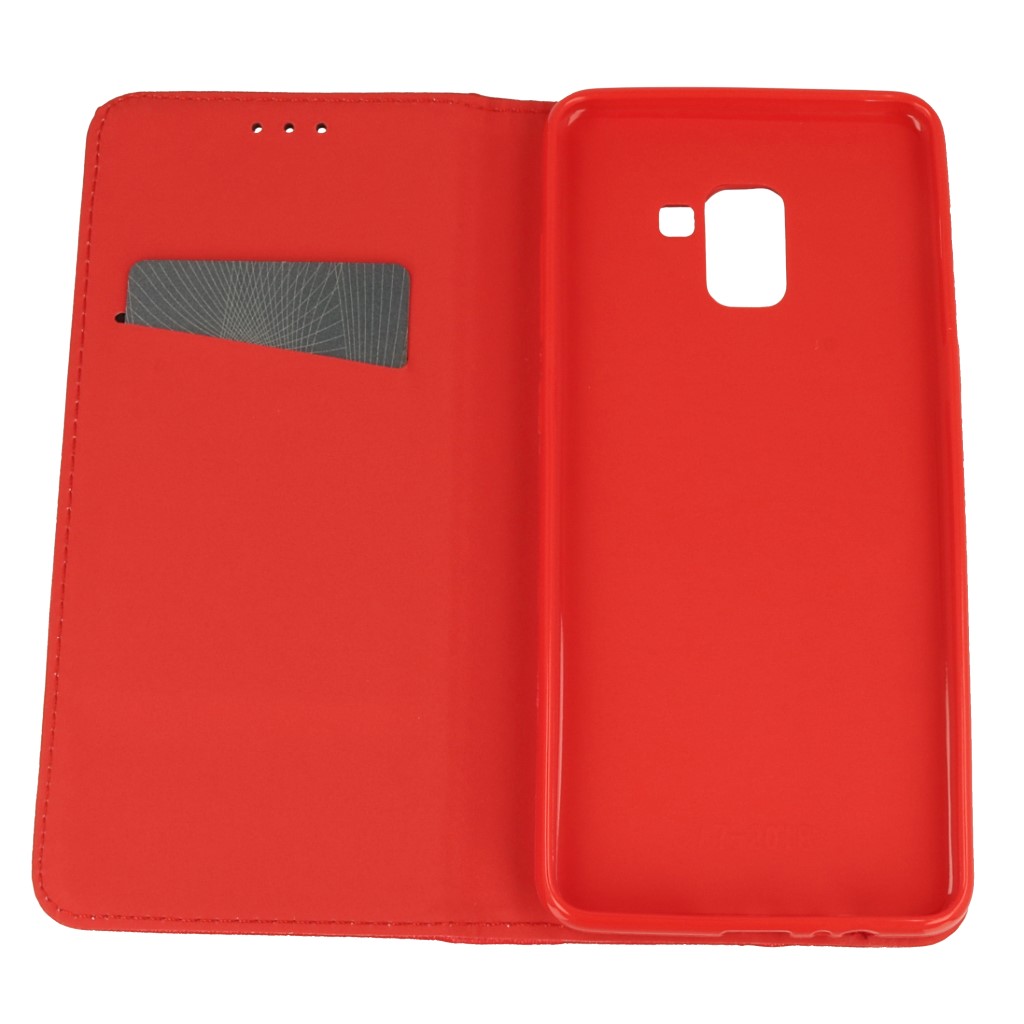 Pokrowiec etui z klapk Magnet Book czerwone SAMSUNG Galaxy A8+ 2018 / 2