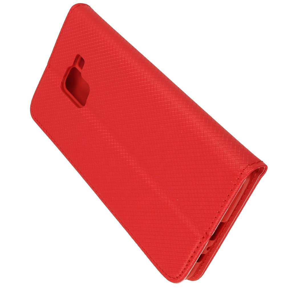 Pokrowiec etui z klapk Magnet Book czerwone SAMSUNG Galaxy A8+ 2018 / 4