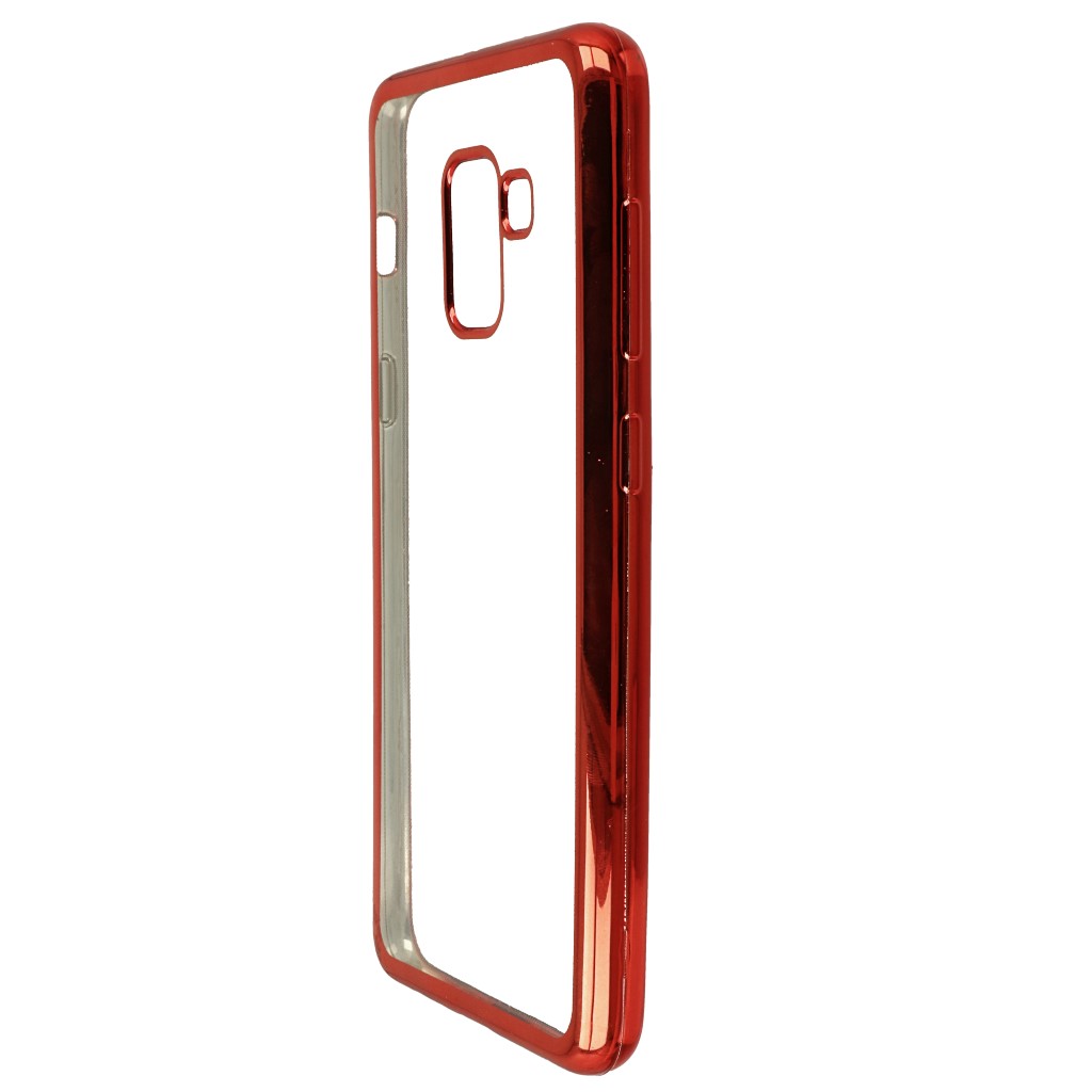 Pokrowiec etui elowe Ultracienkie z ramk czerwone SAMSUNG Galaxy A8 2018 / 5