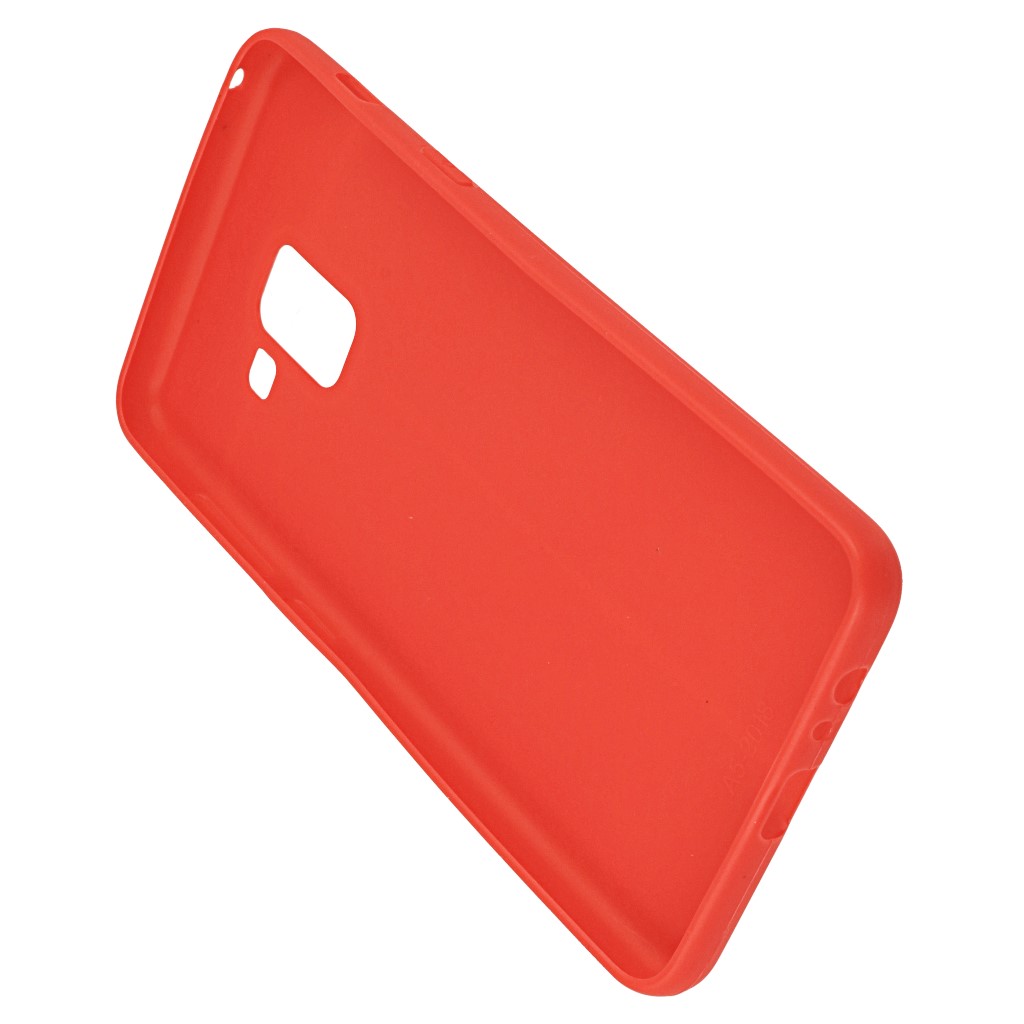 Pokrowiec etui imitacja skry Lux Case Skin czerwone SAMSUNG Galaxy A8 2018 / 4