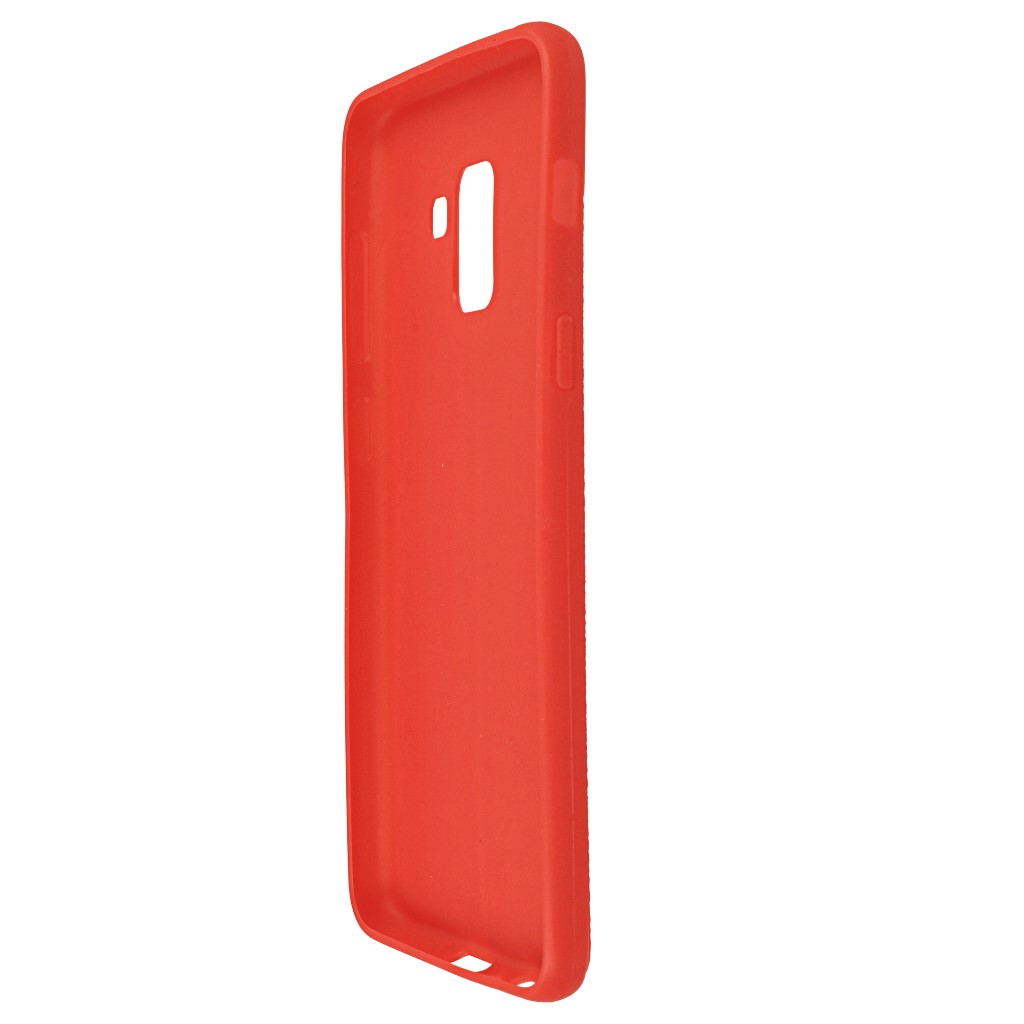 Pokrowiec etui imitacja skry Lux Case Skin czerwone SAMSUNG Galaxy A8 2018 / 7