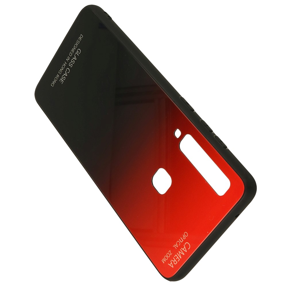 Pokrowiec etui Gradient Glass Case czerwone SAMSUNG Galaxy A9 2018 / 3