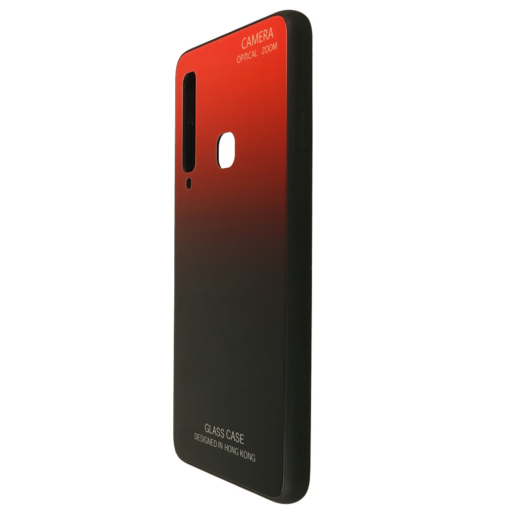 Pokrowiec etui Gradient Glass Case czerwone SAMSUNG Galaxy A9 2018 / 5